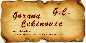 Gorana Cekinović vizit kartica